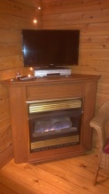 Forest Ridge Campgroundsa and Cabins | Allegheny Cabin - Fireplace & TV Stand