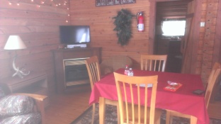 Forest Ridge Campgroundsa and Cabins | Allegheny Cabin - TV & Table